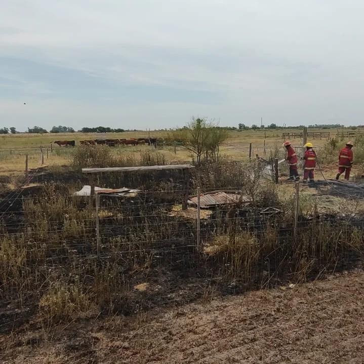 Incendio en un campo